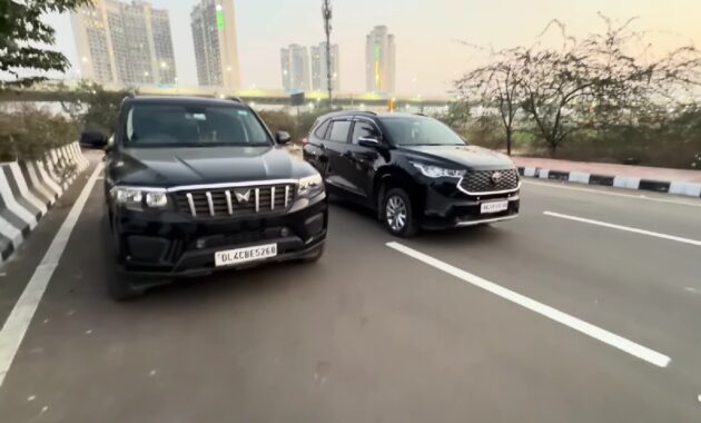 Mahindra Scorpio N vs Toyota Innova Hycross Classic Drag Race