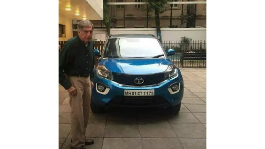 Ratan Tata with Tata Nexon