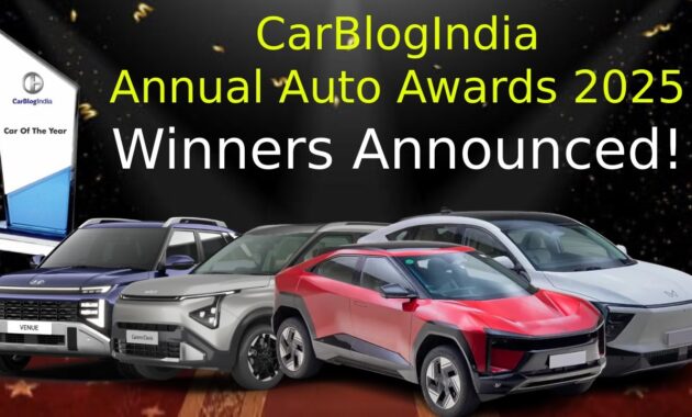 CarBlogIndia Annual Auto Awards 2025 Announced