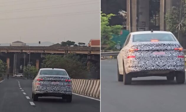 New Skoda Slavia Facelift Spotted Testing on Highway