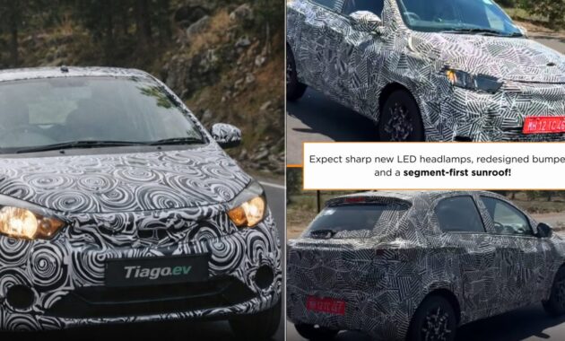 New Tata Tigao EV Facelift Spied Road Testing