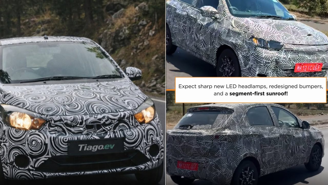 New Tata Tigao EV Facelift Spied Road Testing