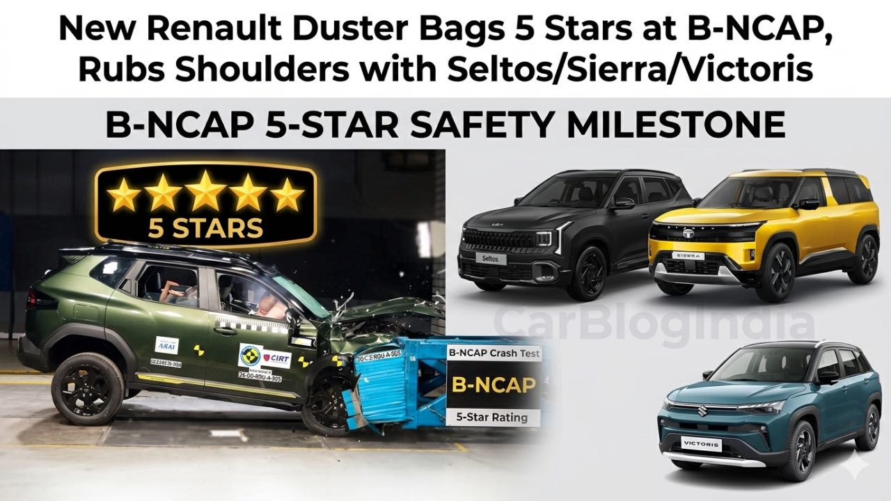 New Renault Duster 5 Stars at Bharat NCAP