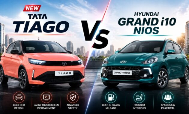 New Tata Tiago vs Hyundai Grand i10 Nios Specs Price Features Comparison