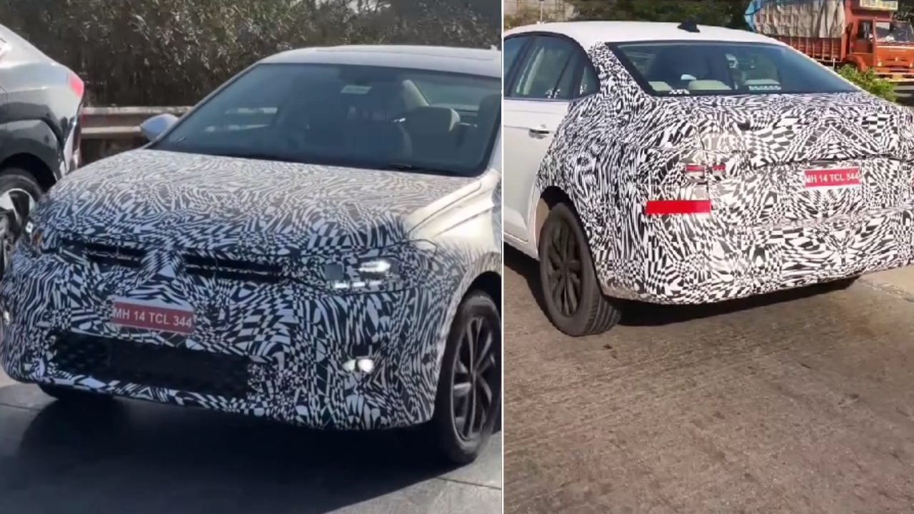 New VW Virtus Facelift Spied Testing